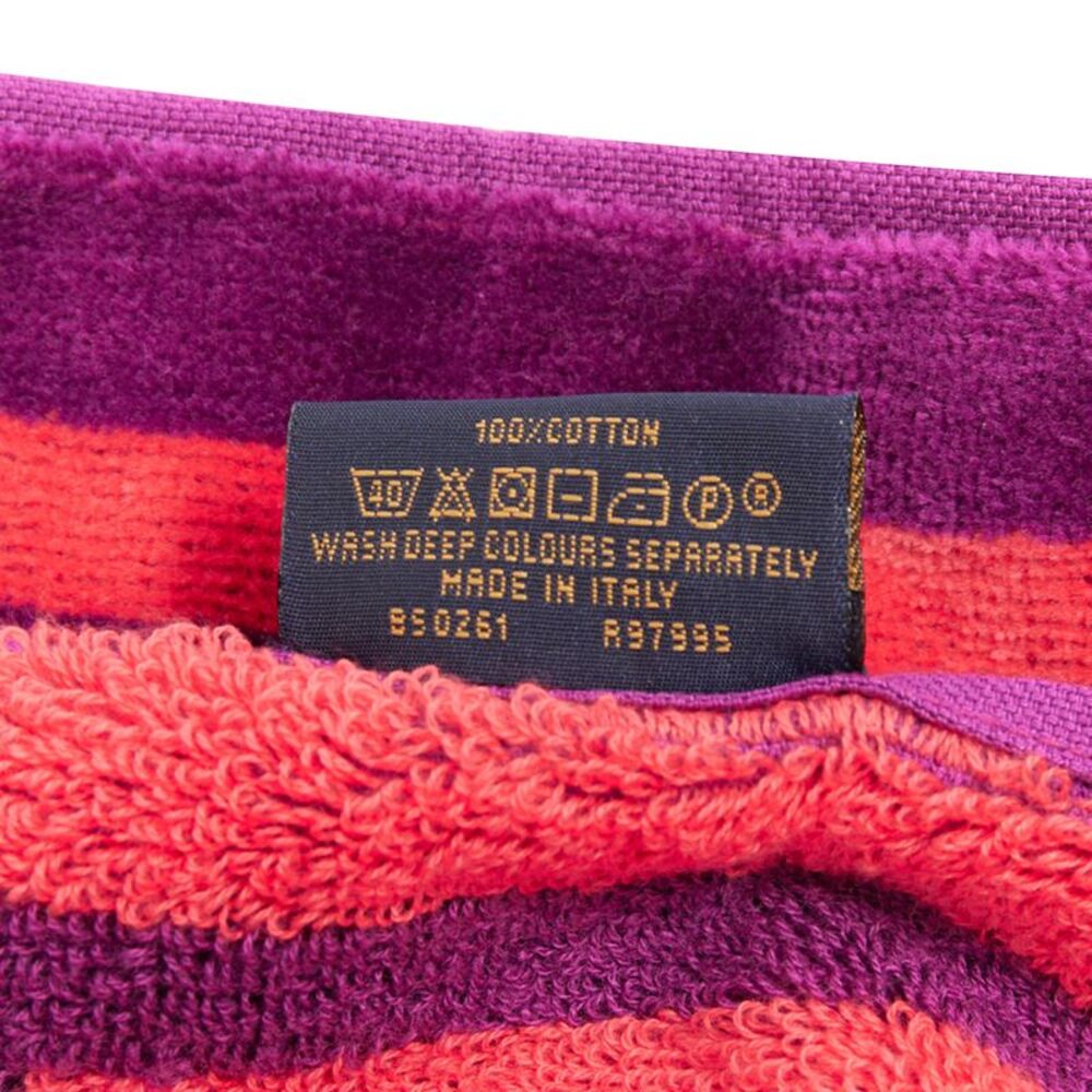LOUIS VUITTON Vuittamins pink purple cotton LV monogram beach towel - Picture 10 of 10